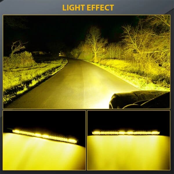 مصباح ليد بار أبيض أصفر عمود إضاءة LED 78 واط   الضباب