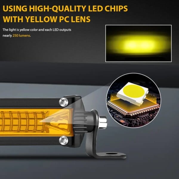 مصباح ليد بار أبيض أصفر عمود إضاءة LED 78 واط   الضباب