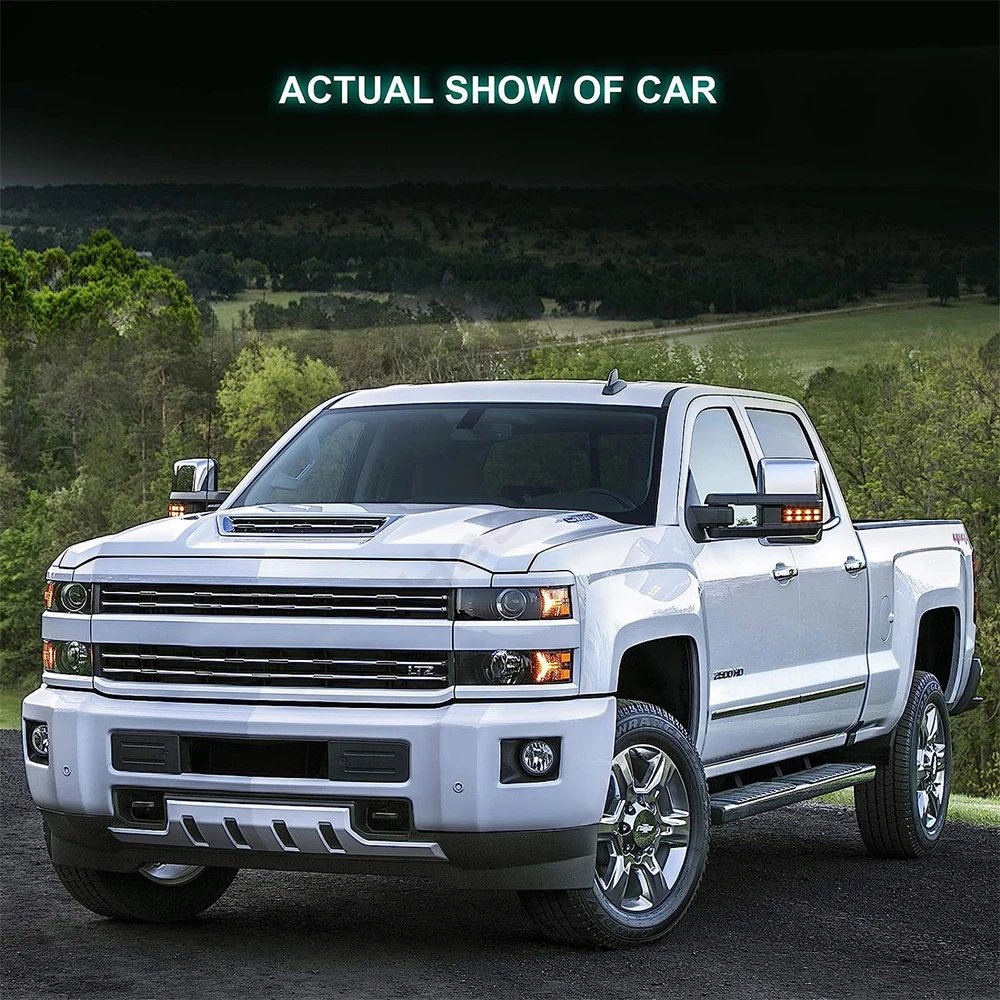 مرايات جر لـ 1988 1989 - 2000 2001 تشيفي تاهو جي إم سي سوبان C/K 1500 2500 3500 يوكون الطاقة ساخنة بدوره إشارة مرآة جانبية