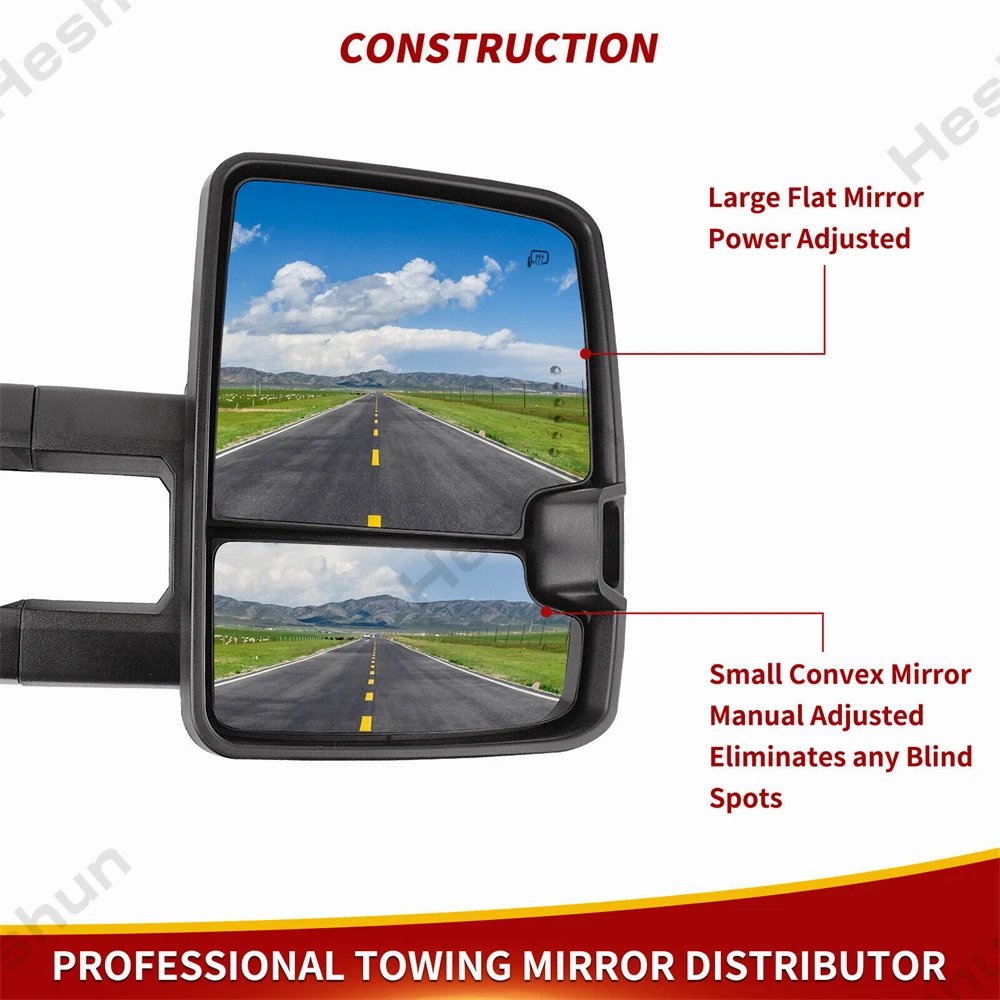 مرايات جر لـ 1988 1989 - 2000 2001 تشيفي تاهو جي إم سي سوبان C/K 1500 2500 3500 يوكون الطاقة ساخنة بدوره إشارة مرآة جانبية