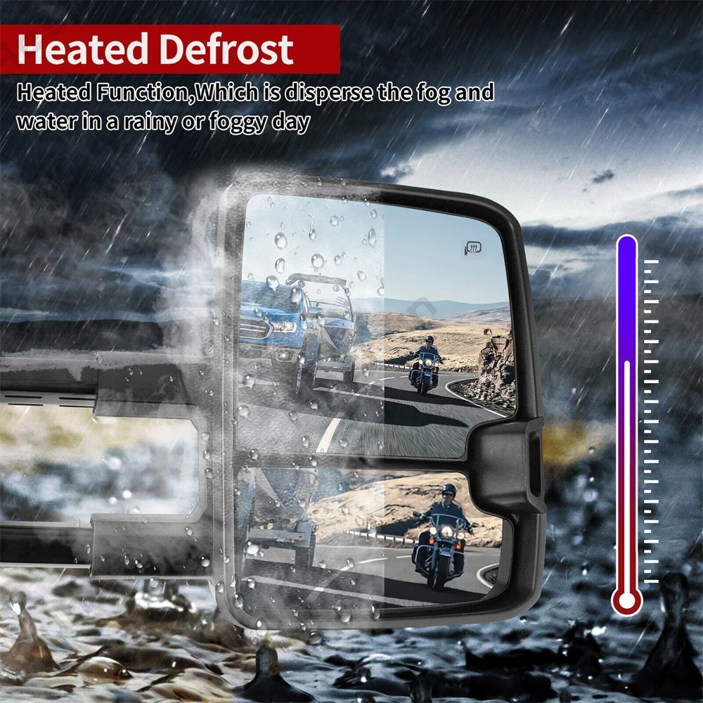 مرايات جر لـ 1988 1989 - 2000 2001 تشيفي تاهو جي إم سي سوبان C/K 1500 2500 3500 يوكون الطاقة ساخنة بدوره إشارة مرآة جانبية