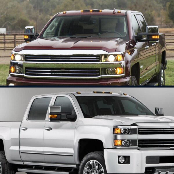الطاقة مصباح إشارة LED ساخنة ، سحب المرايا لجي إم سي يوكون ، سييرا ، شيفروليه ، سيلفرادو ، تاهو ، الضواحي ، 2007 ، 2014 ، 2015-2016 ، 2 قطعة