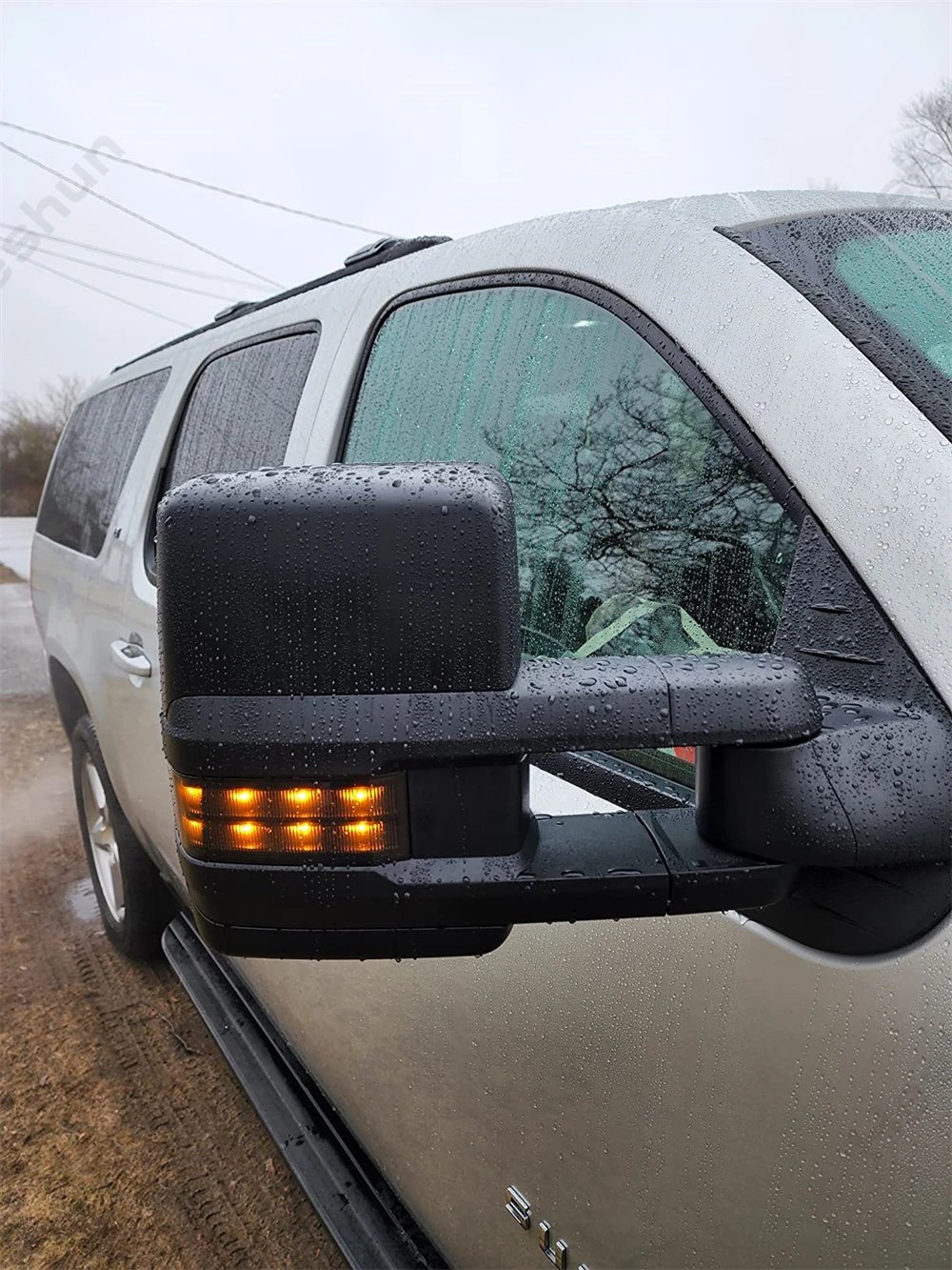 مرايات جر 2007-2014 تشيفي سيلفرادو 1500 جي ام سي يوكون 2500 سييرا 1500 قابلة للتمديد طاقة ساخنة إشارة ضوء مرآة جانبية