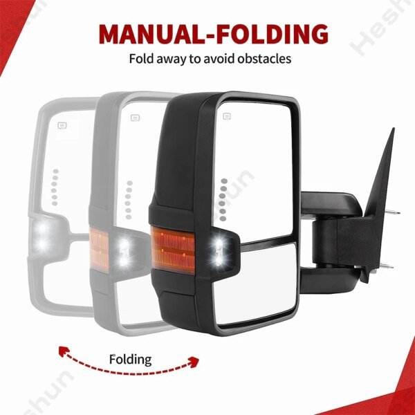 ل جي إم سي يوكون سييرا شيفروليه سيلفرادو أفالانش تاهو الضواحي 2007 -2014 2 قطع سحب المرايا الطاقة ساخنة LED إشارة ضوء