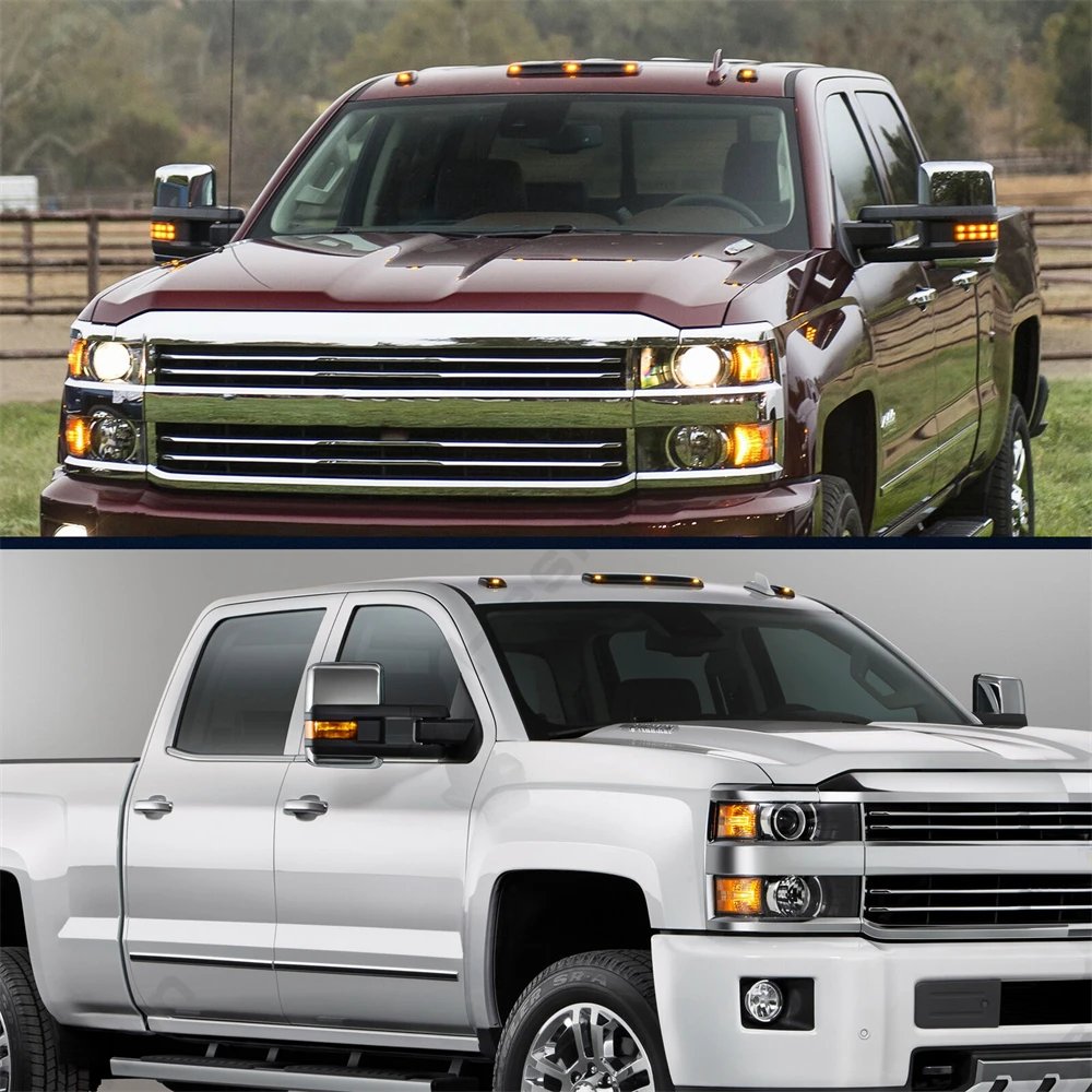 ل جي إم سي يوكون سييرا شيفروليه سيلفرادو أفالانش تاهو الضواحي 2007 -2014 2 قطع سحب المرايا الطاقة ساخنة LED إشارة ضوء