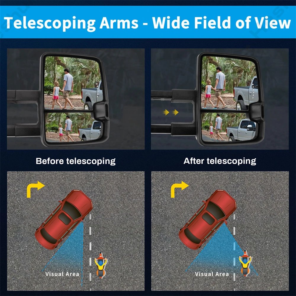 ل جي إم سي يوكون سييرا شيفروليه سيلفرادو أفالانش تاهو الضواحي 2007 -2014 2 قطع سحب المرايا الطاقة ساخنة LED إشارة ضوء