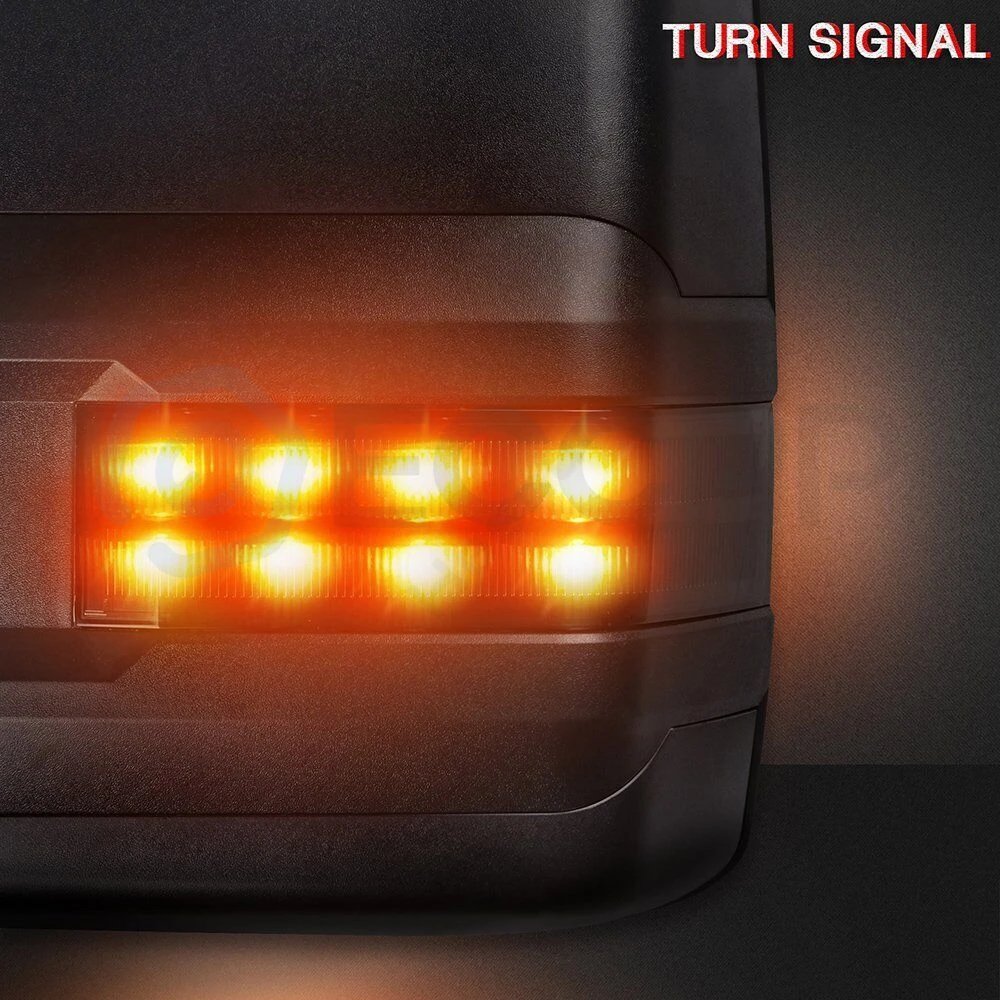 ل جي إم سي يوكون سييرا شيفروليه سيلفرادو أفالانش تاهو الضواحي 2007 -2014 2 قطع سحب المرايا الطاقة ساخنة LED إشارة ضوء