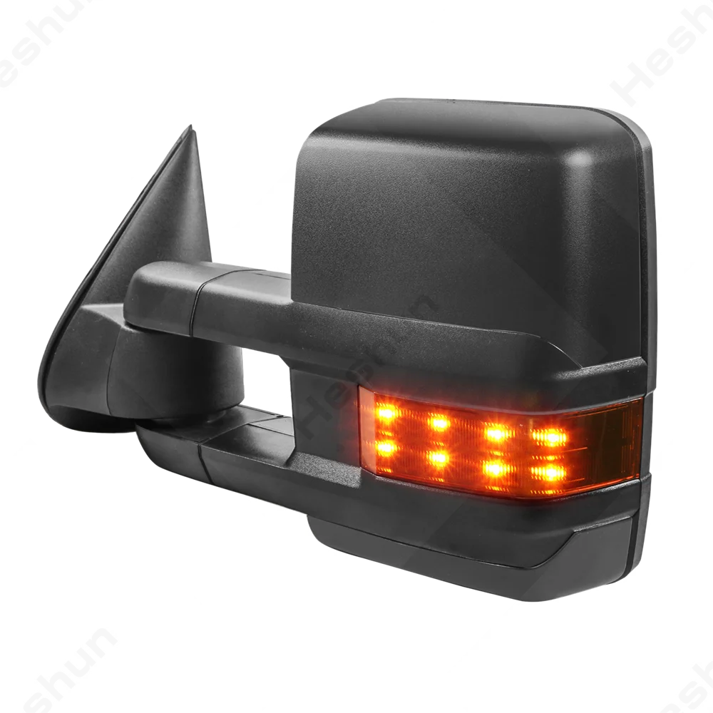 مرآة خلفية مدفئة تعمل بالطاقة لسيارة تشيفي سيلفرادو ، تاهو الضواحي ، جي إم سي سييرا ، 1500 ، 2500 ، 3500 ، HD ، يوكون XL ، 2007 -2013 ، زوج