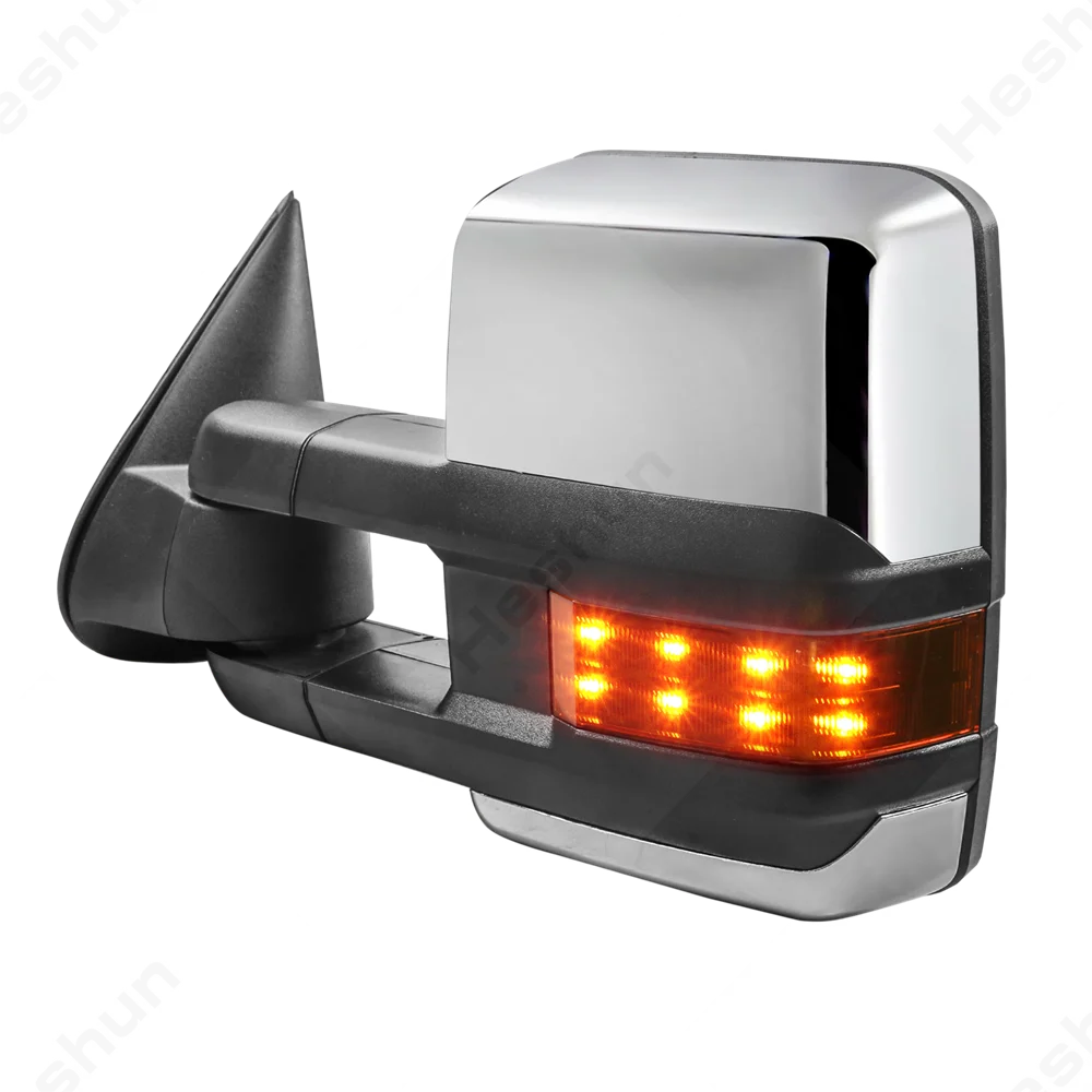 مرآة خلفية مدفئة تعمل بالطاقة لسيارة تشيفي سيلفرادو ، تاهو الضواحي ، جي إم سي سييرا ، 1500 ، 2500 ، 3500 ، HD ، يوكون XL ، 2007 -2013 ، زوج