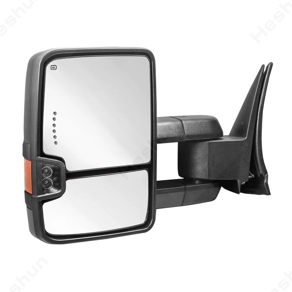 مرآة خلفية مدفئة تعمل بالطاقة لسيارة تشيفي سيلفرادو ، تاهو الضواحي ، جي إم سي سييرا ، 1500 ، 2500 ، 3500 ، HD ، يوكون XL ، 2007 -2013 ، زوج