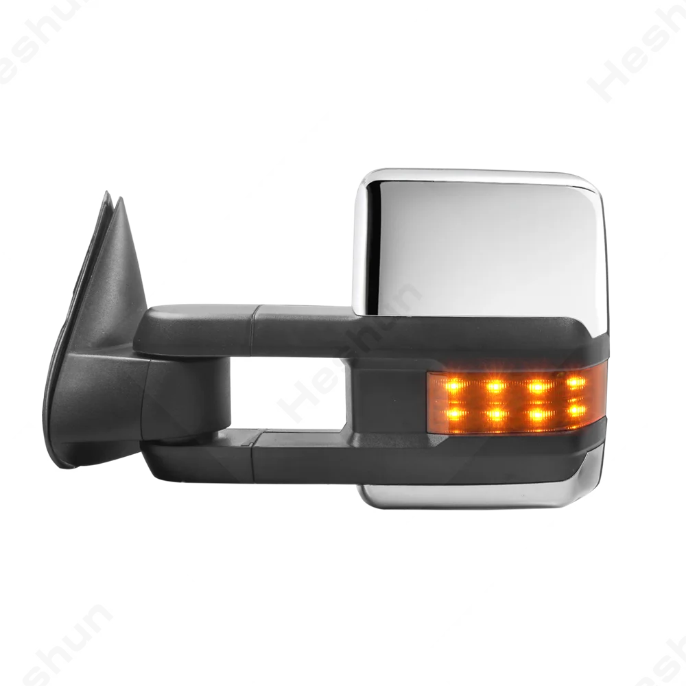 مرآة خلفية مدفئة تعمل بالطاقة لسيارة تشيفي سيلفرادو ، تاهو الضواحي ، جي إم سي سييرا ، 1500 ، 2500 ، 3500 ، HD ، يوكون XL ، 2007 -2013 ، زوج