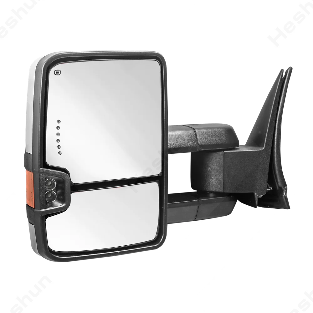 مرآة خلفية مدفئة تعمل بالطاقة لسيارة تشيفي سيلفرادو ، تاهو الضواحي ، جي إم سي سييرا ، 1500 ، 2500 ، 3500 ، HD ، يوكون XL ، 2007 -2013 ، زوج