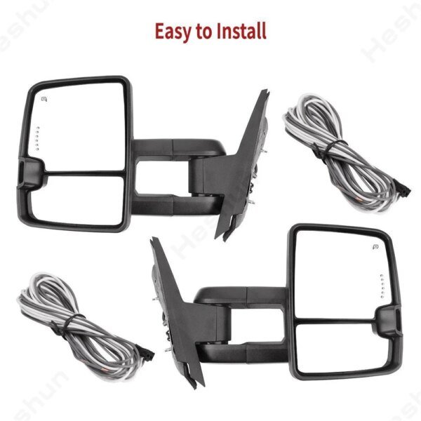 107608-7rzcyg.jpg مرآة خلفية مدفئة بالطاقة ، زوج مرايا سحب لسيارة تشيفي سيلفرادو في الضواحي تاهو جي إم سي سييرا 1500 2500 3500 HD يوكون 2007 2008-2013