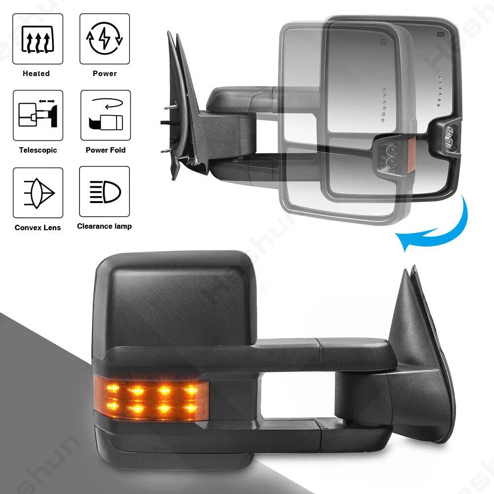 مرآة خلفية مدفئة بالطاقة ، زوج مرايا سحب لسيارة تشيفي سيلفرادو في الضواحي تاهو جي إم سي سييرا 1500 2500 3500 HD يوكون 2007 2008-2013 مرآة خلفية مدفئة بالطاقة ، زوج مرايا سحب لسيارة تشيفي سيلفرادو في الضواحي تاهو جي إم سي سييرا 1500 2500 3500 HD يوكون 2007 2008-2013