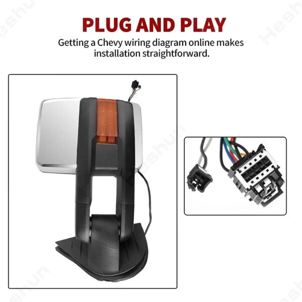 107608-ojkx6x.jpg مرآة خلفية مدفئة بالطاقة ، زوج مرايا سحب لسيارة تشيفي سيلفرادو في الضواحي تاهو جي إم سي سييرا 1500 2500 3500 HD يوكون 2007 2008-2013