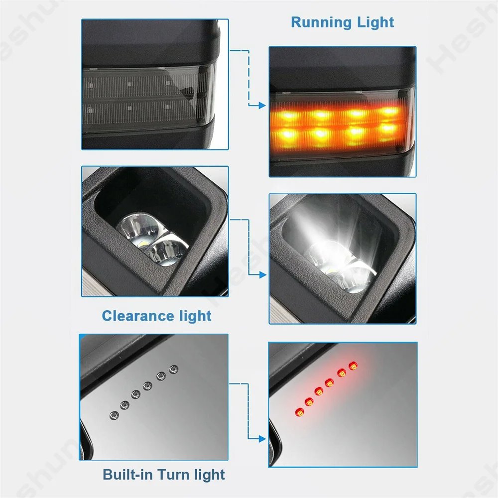 مرآة خلفية مدفئة بالطاقة ، زوج مرايا سحب لسيارة تشيفي سيلفرادو في الضواحي تاهو جي إم سي سييرا 1500 2500 3500 HD يوكون 2007 2008-2013 مرآة خلفية مدفئة بالطاقة ، زوج مرايا سحب لسيارة تشيفي سيلفرادو في الضواحي تاهو جي إم سي سييرا 1500 2500 3500 HD يوكون 2007 2008-2013