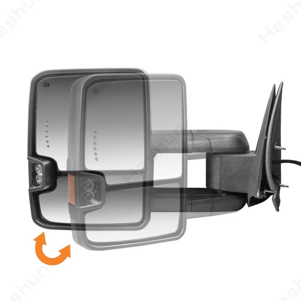 مرآة خلفية مدفئة بالطاقة ، زوج مرايا سحب لسيارة تشيفي سيلفرادو في الضواحي تاهو جي إم سي سييرا 1500 2500 3500 HD يوكون 2007 2008-2013 مرآة خلفية مدفئة بالطاقة ، زوج مرايا سحب لسيارة تشيفي سيلفرادو في الضواحي تاهو جي إم سي سييرا 1500 2500 3500 HD يوكون 2007 2008-2013