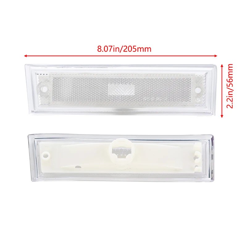 ضوء علامة جانبية للحاجز الأمامي LED ، مصباح يناسب شيفروليه C10 ، C20 ، C30 ، C1500 ، C2500 ، GMC ، دخان ، أصفر ، أبيض ، 1 زوج