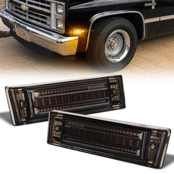 MOVOTOR Led أضواء العلامات الجانبية المدخن عدسة الحاجز الجانب ماركر ل 1981-1991 تشيفي C10 C20 C30 GMC C1500 الضواحي السترة جيمي
