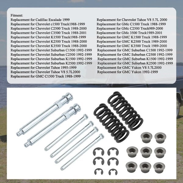طقم إصلاح جلبة بمسمار مفصلي للباب الأمامي والباب العلوي ، شاحنة شيفروليه C1500 ، زنبرك-من