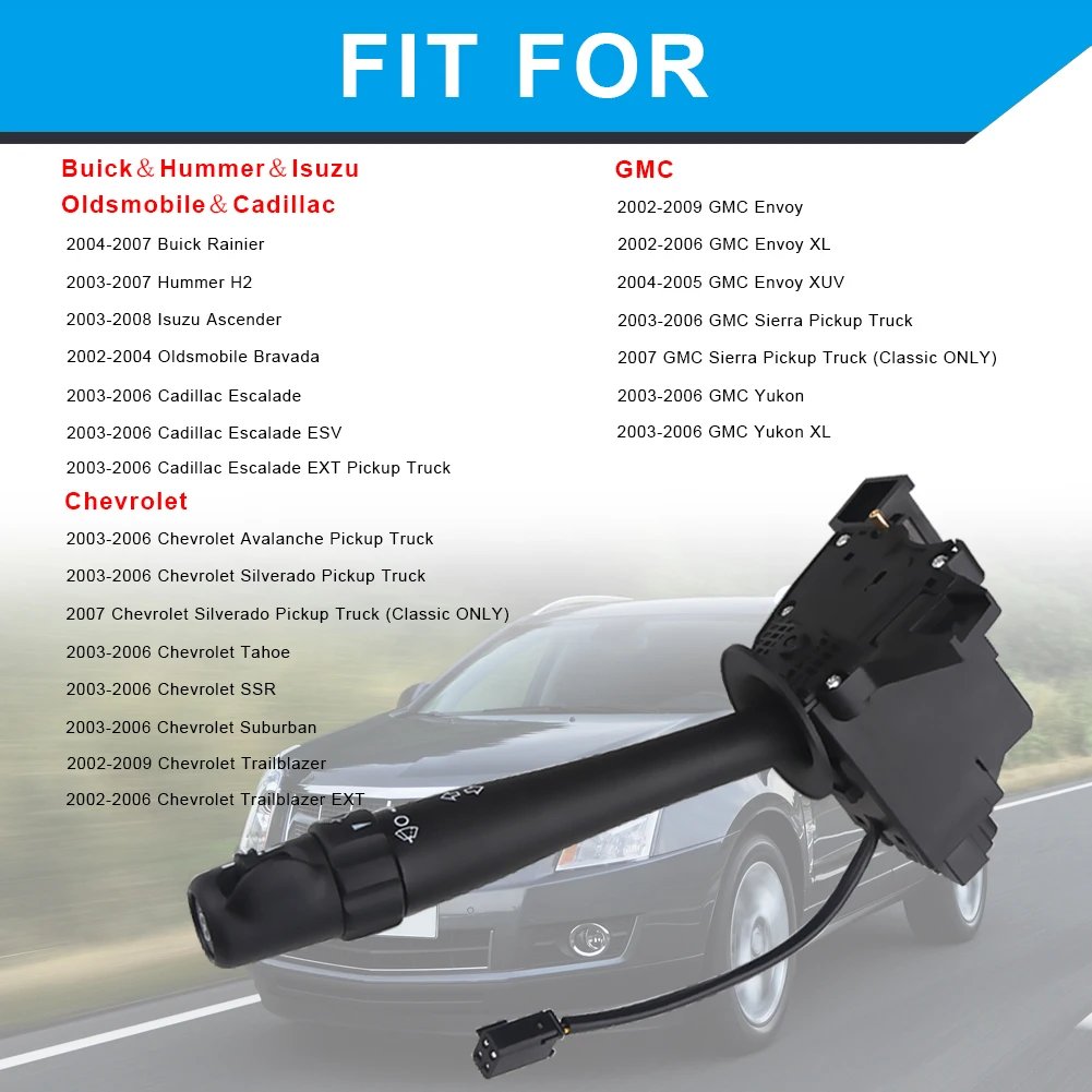 مفتاح إشارة الانعطاف لشيفروليه ، جي سي ، كاديلاك ، ، تحكم في التطواف ، ذراع ممسحة ، D6299A