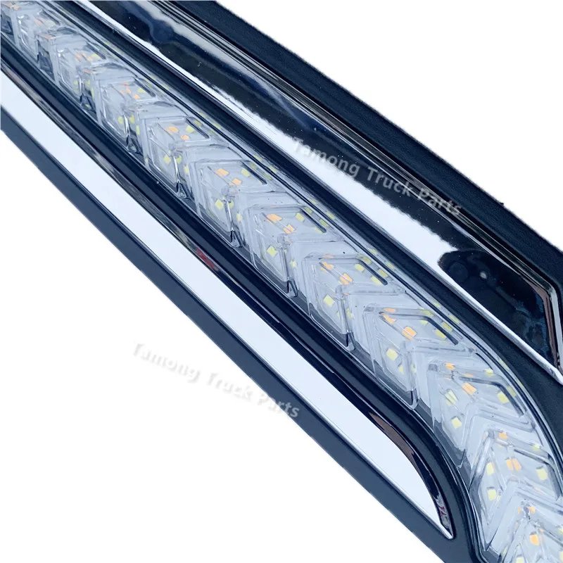 2 قطعة 24 فولت الجبهة LED النهار تشغيل أضواء DRL لمرسيدس بنز Actros MP3 شاحنة متتابعة بدوره إشارة الضباب مصباح