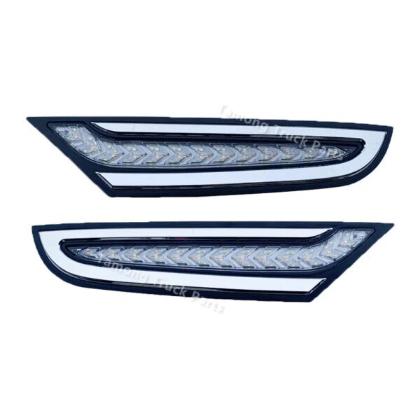 2 قطعة 24 فولت الجبهة LED النهار تشغيل أضواء DRL لمرسيدس بنز Actros MP3 شاحنة متتابعة بدوره إشارة الضباب مصباح