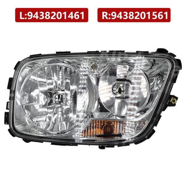 24 فولت لمرسيدس بنز Actros MP3 ميجا المصباح الأوروبي شاحنة مصباح الأجزاء الأمامي 9438201461 9438201561 9438201661 9438201761