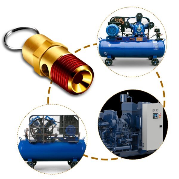 ضاغط هواء أمان نحاسي صمام تخفيف الضغط ، صمام فحص ،