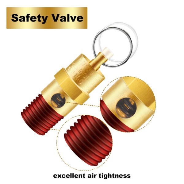 ضاغط هواء أمان نحاسي صمام تخفيف الضغط ، صمام فحص ،