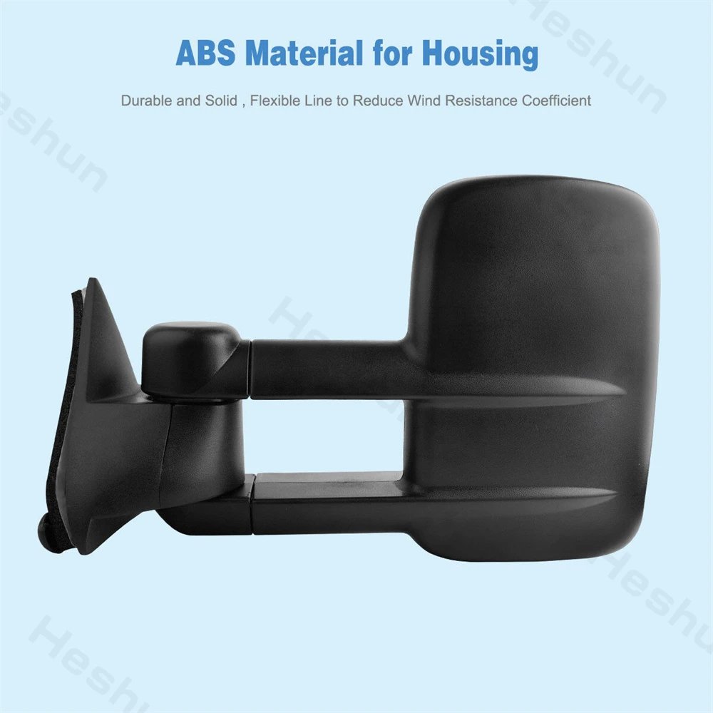 مرايا جر لـ 1988 1989 - 1998 تشيفي تاهو جي ام سي C/K 1500 2500 3500 الضواحي يوكون مرآة جانبية قابلة للتمديد يدوية