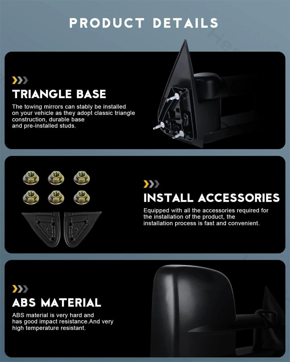 مرايا جر لـ 1988 1989 - 1998 تشيفي تاهو جي ام سي C/K 1500 2500 3500 الضواحي يوكون مرآة جانبية قابلة للتمديد يدوية