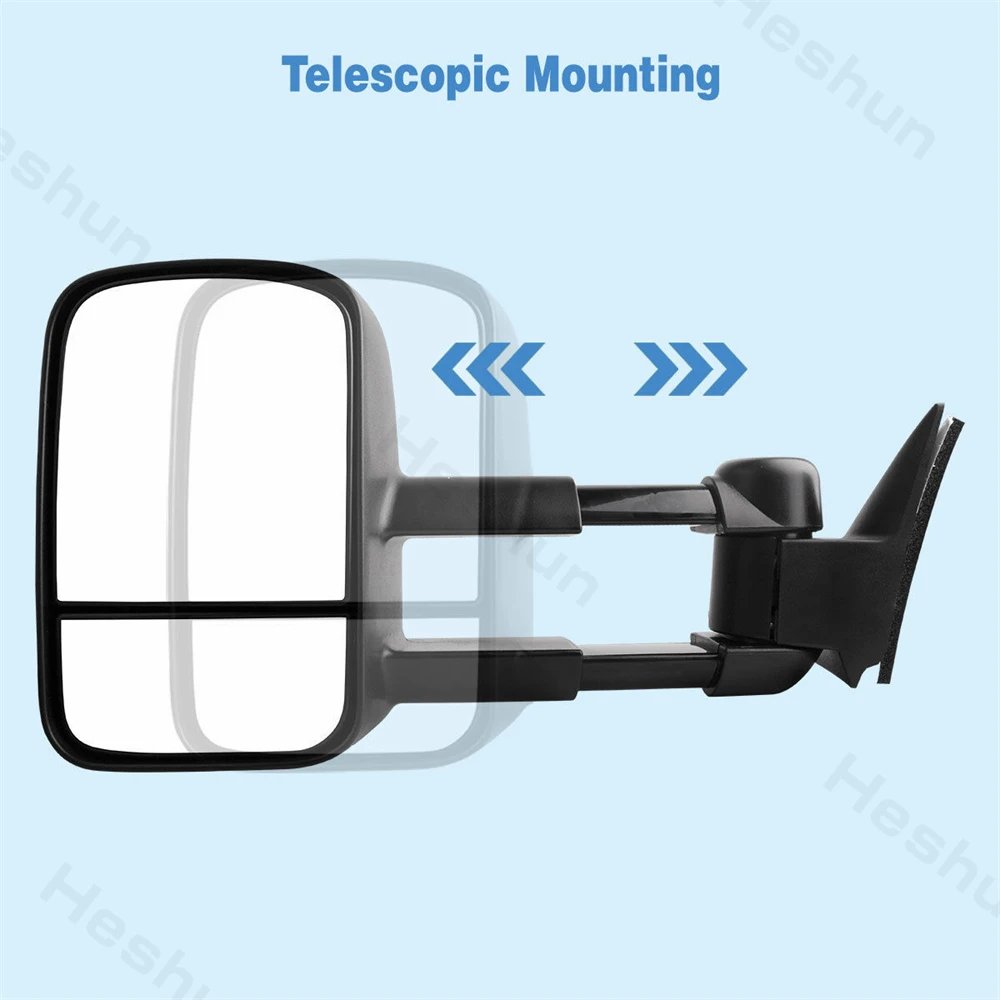 مرايا جر لـ 1988 1989 - 1998 تشيفي تاهو جي ام سي C/K 1500 2500 3500 الضواحي يوكون مرآة جانبية قابلة للتمديد يدوية
