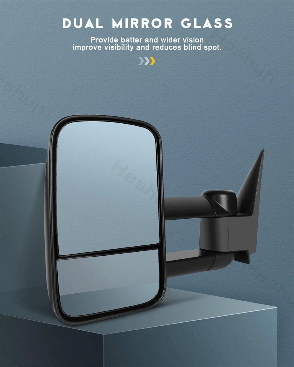 مرايا جر لـ 1988 1989 - 1998 تشيفي تاهو جي ام سي C/K 1500 2500 3500 الضواحي يوكون مرآة جانبية قابلة للتمديد يدوية