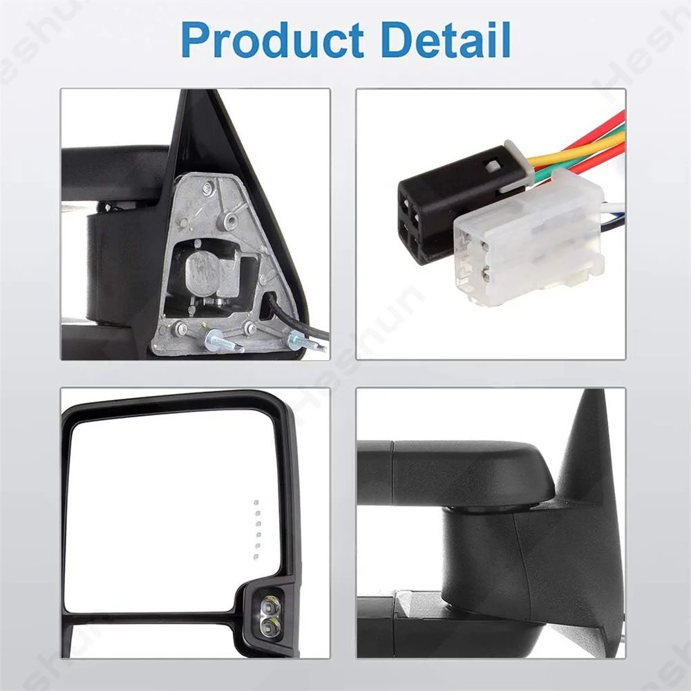 زوج المرايا سحب ل تشيفي جي إم سي الضواحي ، الجانب مرآة الرؤية الخلفية ، C1500 ، K1500 ، C2500 ، C3500 ، K2500 ، K3500 ، 1988 -1998 ، يوكون تاهو ، السترة