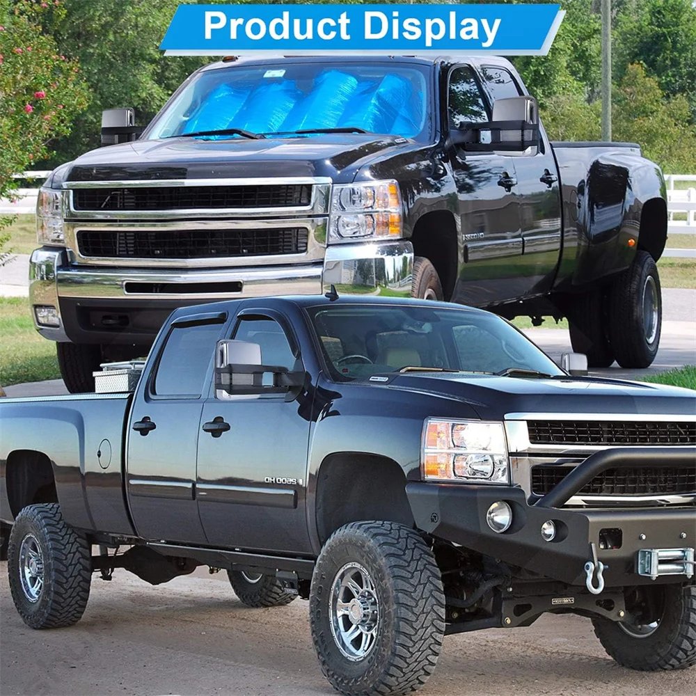 زوج المرايا سحب ل تشيفي جي إم سي الضواحي ، الجانب مرآة الرؤية الخلفية ، C1500 ، K1500 ، C2500 ، C3500 ، K2500 ، K3500 ، 1988 -1998 ، يوكون تاهو ، السترة