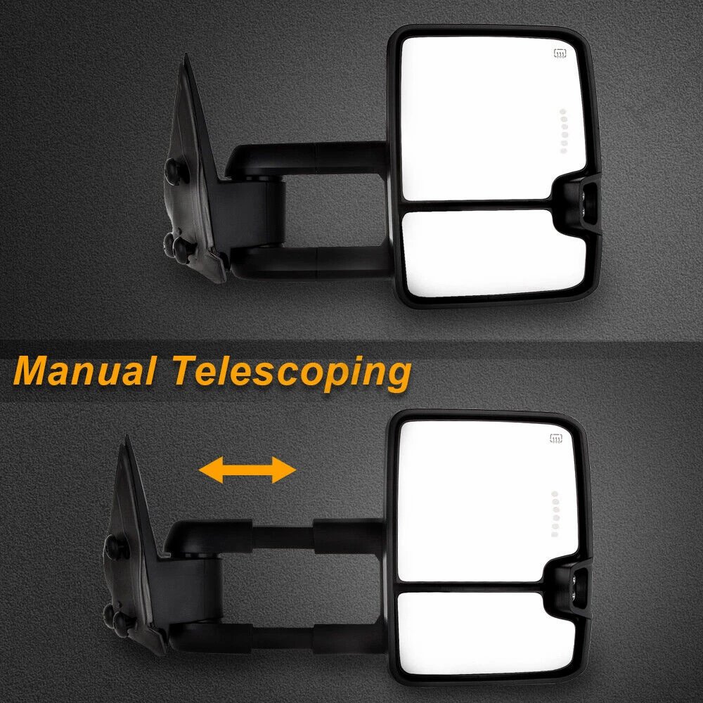 مرايات جر لـ 1988 1989 - 2000 2001 تشيفي تاهو جي إم سي سوبان C/K 1500 2500 3500 يوكون الطاقة ساخنة بدوره إشارة مرآة جانبية