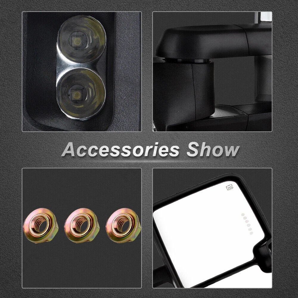 مرايات جر لـ 1988 1989 - 2000 2001 تشيفي تاهو جي إم سي سوبان C/K 1500 2500 3500 يوكون الطاقة ساخنة بدوره إشارة مرآة جانبية