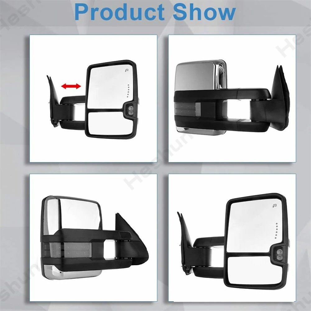 مرايات جر لـ 1988 1989 - 2000 2001 تشيفي تاهو جي إم سي سوبان C/K 1500 2500 3500 يوكون الطاقة ساخنة بدوره إشارة مرآة جانبية