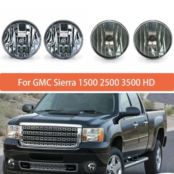 مجموعة مصابيح الضباب لسيارة GMC Sierra, io,  نوع GMC Sierra,,  نوع GMC, مع مصد أمامي مقاوم للضباب, GM2592161, GM2593161