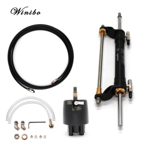 نظام توجيه هيدروليكي من Winibo 90HP للقوارب مع اسطوانة مضخة 27cc وأنابيب