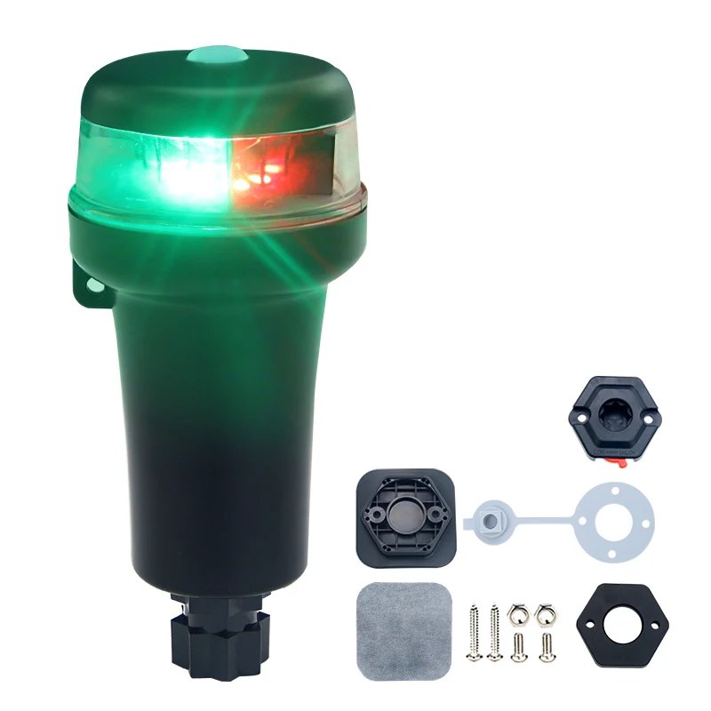 قارب البحرية كاياك المحمولة الملاحة Led مصباح جميع الجولة متعددة ضوء اللون محولات ضوء بطاريات AA (غير المدرجة)