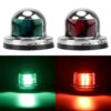 الفولاذ المقاوم للصدأ 2 قطعة أحمر أخضر LED أضواء الملاحة مصباح الإبحار لليخوت البحرية 12 فولت إشارة تحذير ضوء