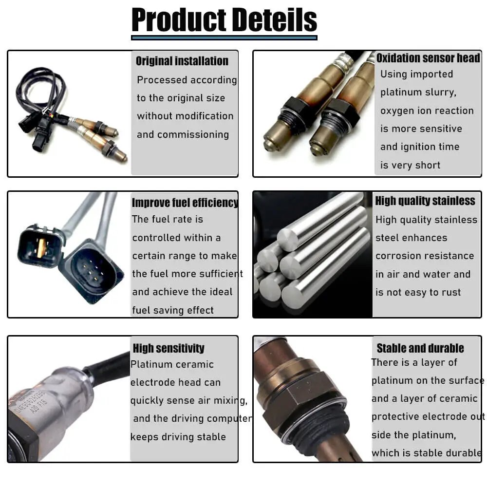 مستشعر الأوكسجين لسيارة 2011-2021 Hyundai Tucson Elantra 2014-2020 Kia Forte Optima 1.8 2.0 39210-2E200 39210-2E400 234-5083 234-4552