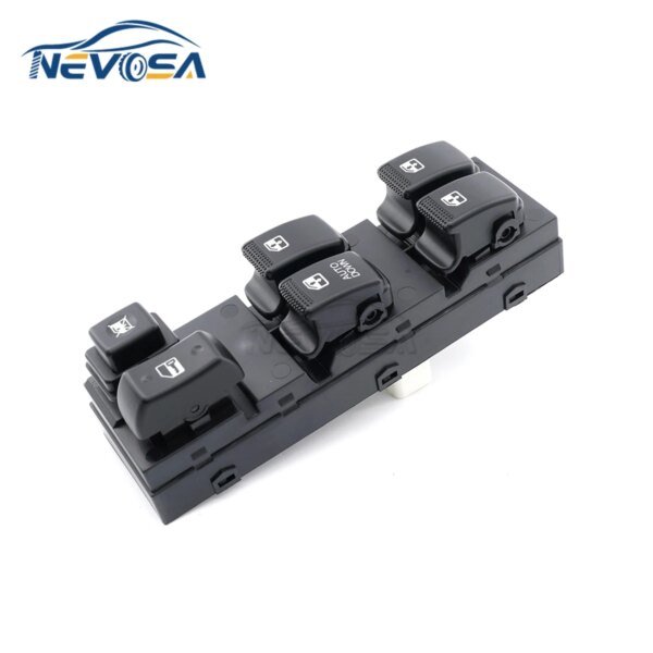 NEVOSA 93570-2E000 935702E000 زر مفتاح نافذة السيارة الأمامي الأيسر الرئيسي لزر التحكم لـ Hyundai Tucson 2004-2010