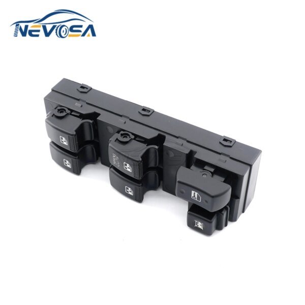 NEVOSA 93570-2E000 935702E000 زر مفتاح نافذة السيارة الأمامي الأيسر الرئيسي لزر التحكم لـ Hyundai Tucson 2004-2010