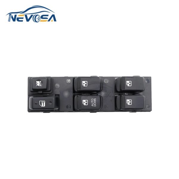 NEVOSA 93570-2E000 935702E000 زر مفتاح نافذة السيارة الأمامي الأيسر الرئيسي لزر التحكم لـ Hyundai Tucson 2004-2010