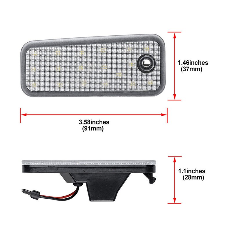 مصباح لوحة ترخيص ليد ، 18 ليد ، يصلح لهيونداي سانتا ، دي إم ، غراند سانتا في ، L266 ، NC ، من-من إكسسوارات السيارة ، 2