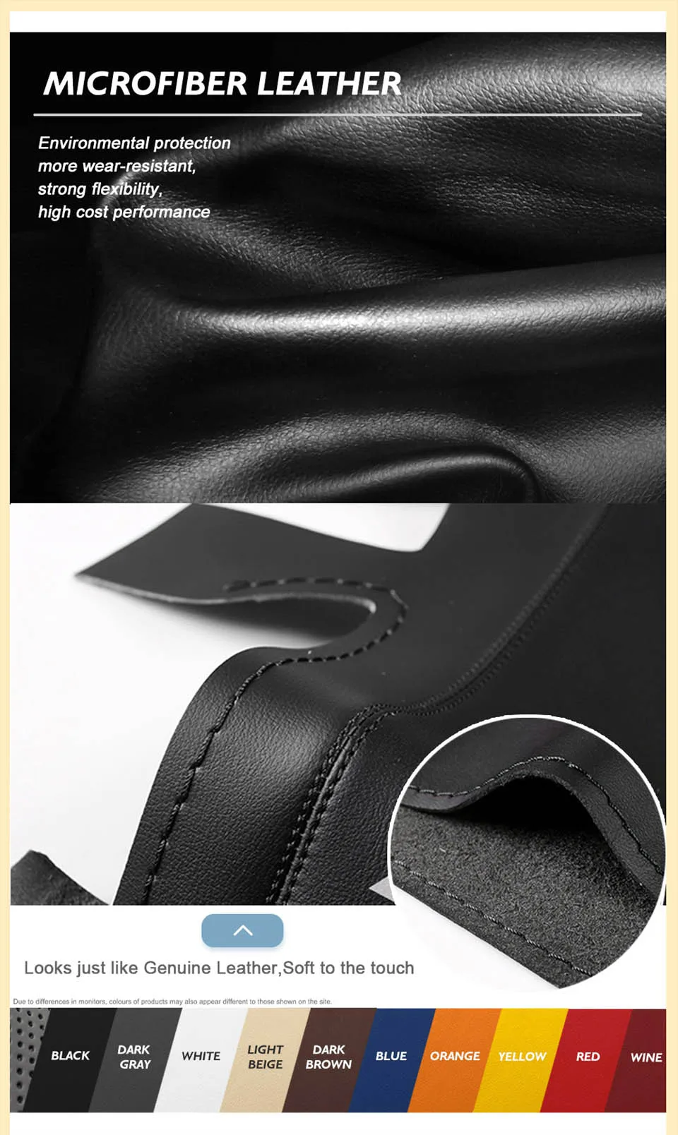 غطاء عجلة قيادة السيارة جديلة من الجلد الصناعي لكيا K5 أوبتيما 2019 Cee d Ceed 2019 Forte Cerato (AU) 2018 اكسسوارات السيارات