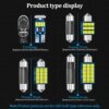LED الداخلية ضوء Canbus للسيارات ، داخلي قبة خريطة مصباح عدة ، اكسسوارات السيارات ، هيونداي i10 ، i20 ، i30 ، i40 ، ix20 ، ix35 ، توكسون ، سانتا في